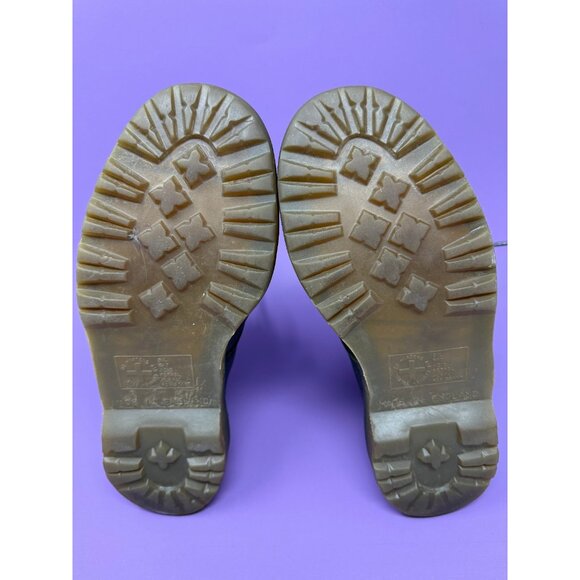 Vtg Dr Doc Martens Black Leather Boots 1460 Womens 6 Made In England - Picture 7 of 7